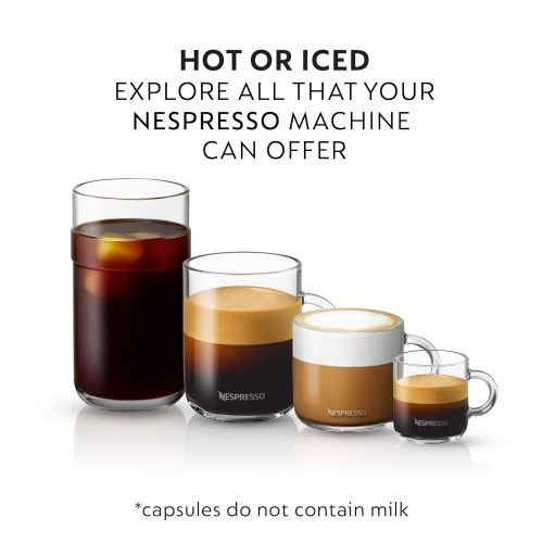 네스프레소 Nespresso Capsules VertuoLine, Half Caffeinato, Mild Roast Coffee, 30 Count Coffee Pods, Brews 7.8oz