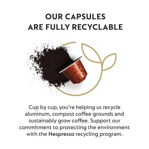 네스프레소 Nespresso Capsules OriginalLine , Envivo Lungo, Dark Roast Espresso Coffee Pods, 50 Count Pods, Brews 3.7oz