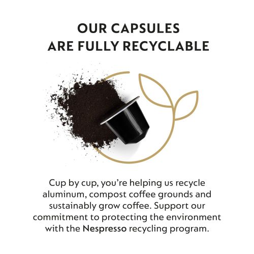 네스프레소 Nespresso Dark Roast Espresso Coffee Capsules OriginalLine, Ristretto Decaffeinato, Coffee Pods, Brews 0.85oz, 50 Count (Pack of 5)