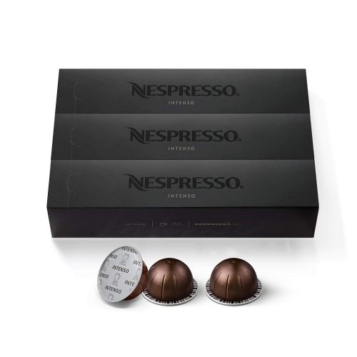 네스프레소 Nespresso Capsules VertuoLine, Intenso, Dark Roast Coffee, 30 Count Coffee Pods, Brews 7.8oz & Capsules VertuoLine, Double Espresso Chiaro ,Medium Roast Espresso Coffee, Coffee Pod