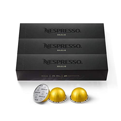 네스프레소 Nespresso Capsules VertuoLine, Solelio ,Mild Roast Coffee, 30 Count Coffee Pods, 7.8oz