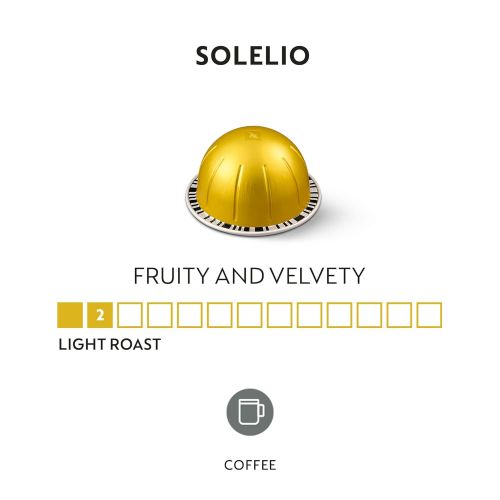 네스프레소 Nespresso Capsules VertuoLine, Solelio ,Mild Roast Coffee, 30 Count Coffee Pods, 7.8oz
