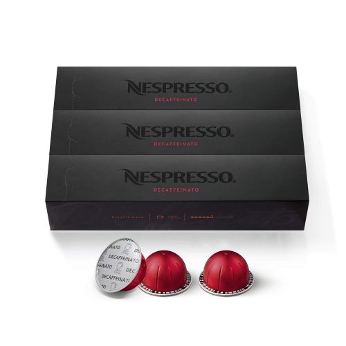 네스프레소 Nespresso Capsules VertuoLine, Decaffeinato, Mild Roast Coffee, 30 Count Coffee Pods, Brews 7.8 oz