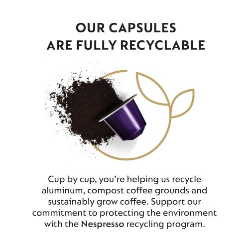 네스프레소 Nespresso Capsules OriginalLine, Arpeggio Intenso, Dark Roast Coffee, 50 Count Coffee Pods, Brews 1.35oz