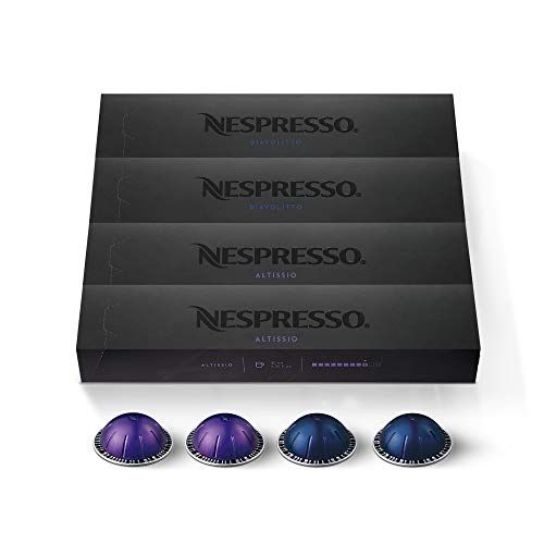 네스프레소 Nespresso Capsules VertuoLine, Espresso, Bold Variety Pack, Medium and Dark Roast Espresso Coffee, 40 Count Coffee Pods, Brews 1.35oz