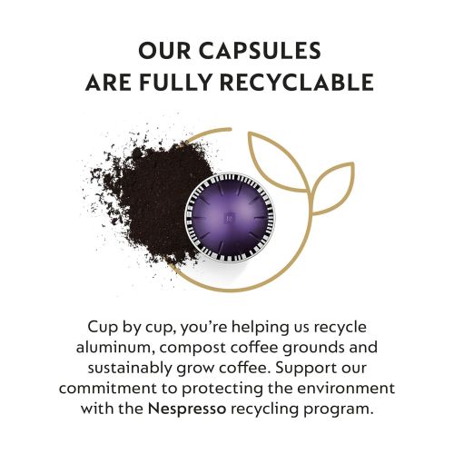 네스프레소 Nespresso Capsules VertuoLine, Espresso, Bold Variety Pack, Medium and Dark Roast Espresso Coffee, 40 Count Coffee Pods, Brews 1.35oz