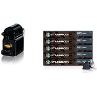 Nespresso by DeLonghi EN80B Original Espresso Machine by DeLonghi, 12.6 x 4.7 x 9 Inches, Black & Starbucks by Nespresso, Espresso Dark Roast (50-count single serve capsules)