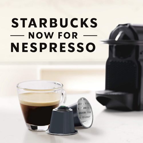 네스프레소 Nespresso by DeLonghi EN80B Original Espresso Machine by DeLonghi, 12.6 x 4.7 x 9 Inches, Black & Starbucks by Nespresso, Espresso Dark Roast (50-count single serve capsules)