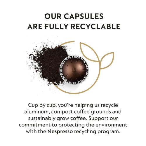 네스프레소 Nespresso Capsules VertuoLine, Intenso, Dark Roast Coffee, 30 Count Coffee Pods, Brews 7.8oz