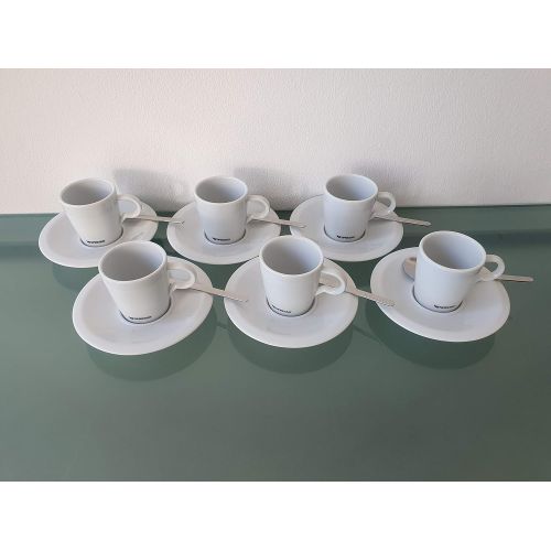 네스프레소 Brand: Nespresso Nespresso Espresso Cups Saucers Spoon Classic Coffee Tea Cocoa Set of 6