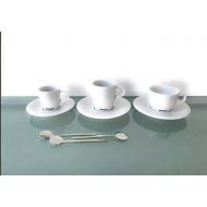 Brand: Nespresso Nespresso Set of 3 1 Espresso 1 Lungo 1 Cappuccino Cup Spoon Classic Porcelain