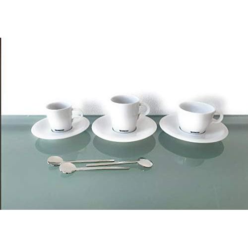 네스프레소 Brand: Nespresso Nespresso Set of 3 1 Espresso 1 Lungo 1 Cappuccino Cup Spoon Classic Porcelain