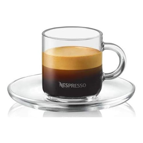 네스프레소 Nespresso vertuo Espresso-Set 2Glaser 2Untertassen 2Teeloeffel