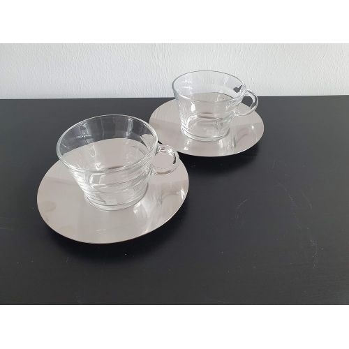 네스프레소 Brand: Nespresso Nespresso Glass Cappuccino Cup & Saucer