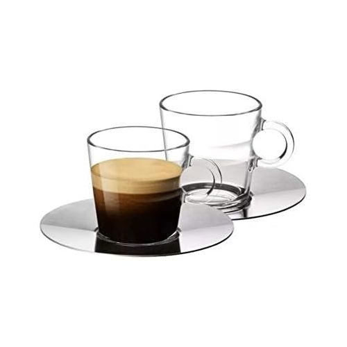 네스프레소 Brand: Nespresso Nespresso 2 View Espresso Cups & 2 Saucers, 2 Coffee Cups with 2 Saucers