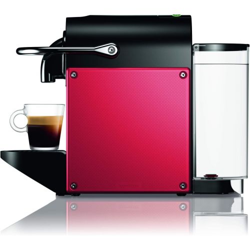 네스프레소 Brand: Nespresso Nespresso DeLonghi Pixie EN124 Coffee Machine with Capsules, 19 Bar, Water Tank 0.7 L, Automatic Shut-Off Red