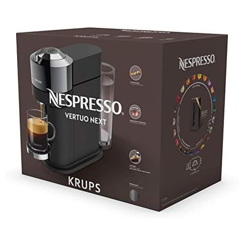 네스프레소 [아마존베스트]Krups Nespresso Vertuo Next Coffee-Capsule Machine | 1.7 Litre Water Tank | Capsule Detection by Barcode | Made from 54% Recycled Plastic