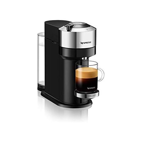 네스프레소 DeLonghi Nespresso Vertuo Next ENV 120.CAE coffee capsule machine with Aeroccino milk frother, chrome