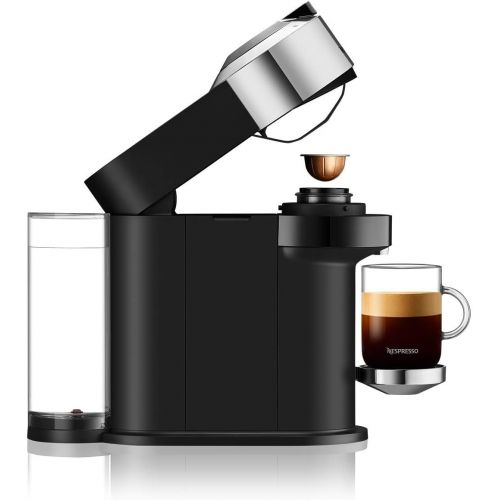 네스프레소 DeLonghi Nespresso Vertuo Next ENV 120.CAE coffee capsule machine with Aeroccino milk frother, chrome