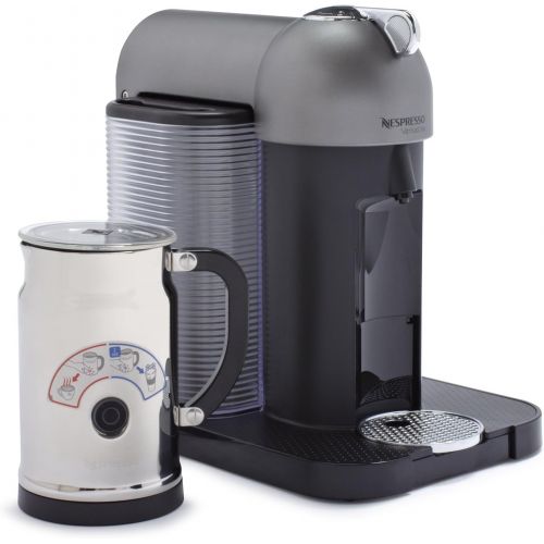 네스프레소 Nespresso VertuoLine with Aeroccino Plus A+GCA1-US-BM-NE, Titan Gray