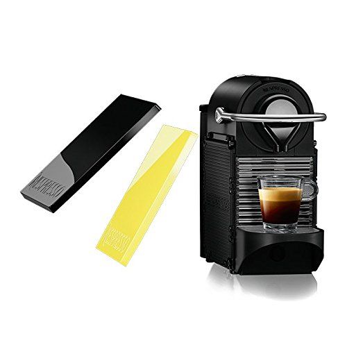 네스프레소 Nespresso Pixie Clips C60 Espresso Machine with Interchangeable Black and Lemon Neon Panels