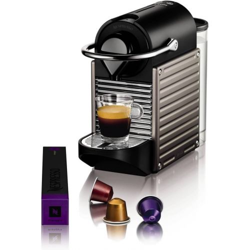 네스프레소 Nespresso Pixie Espresso Maker, Electric Titan (Discontinued Model)