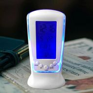 Nessere Fashion Mini LED Luminous Music Creative Lazy Simple to Operate Electronic Alarm Clock with Smart Thermometer [Wholesale Available]