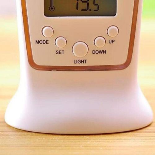  Nessere Fashion Mini LED Luminous Music Creative Lazy Simple to Operate Electronic Alarm Clock with Smart Thermometer [Wholesale Available]