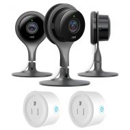 Nest NC1104US Indoor Security Camera (Pack of 3) with Deco Gear 2 Pack WiFi Smart Plug