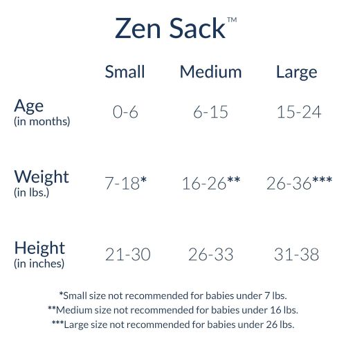  Nested Bean Zen Sack Premier - 70% Rayon from Bamboo Baby Sleeping Bag | Adjustable Wearable...