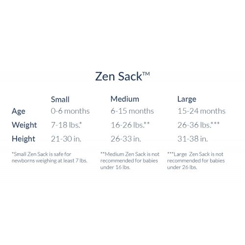  Nested Bean Zen Sack Classic - Adjustable Cotton Wearable Blanket | Baby Sleeping Bag