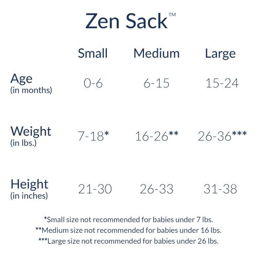  Nested Bean Zen Sack Classic - Adjustable Cotton Wearable Blanket | Baby Sleeping Bag