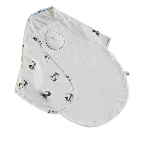  Nested Bean Zen Swaddle Premier  70% Rayon from Bamboo, 30% Pure Cotton (0-6 Months, Deepsea Diver)