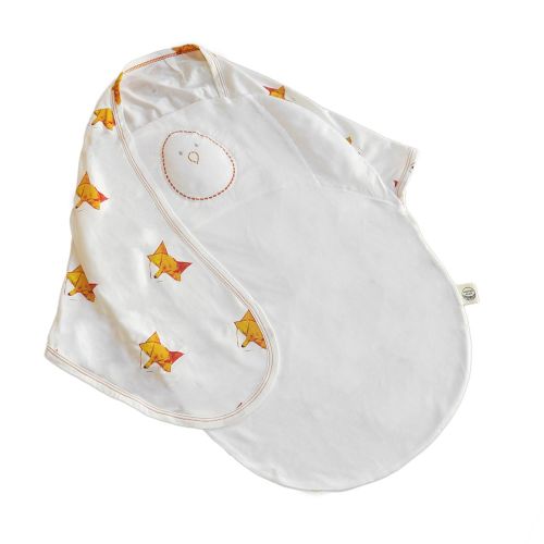  Nested Bean Zen Swaddle Premier  70% Rayon from Bamboo, 30% Pure Cotton (0-6 Months, Friendly Fox)