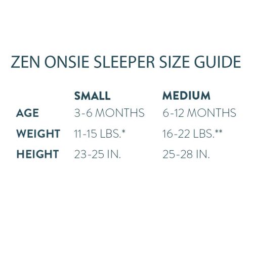  Nested Bean Zen Bodysuit Sleeper Classic - Gently Weighted, Long Sleeved, 100% Cotton