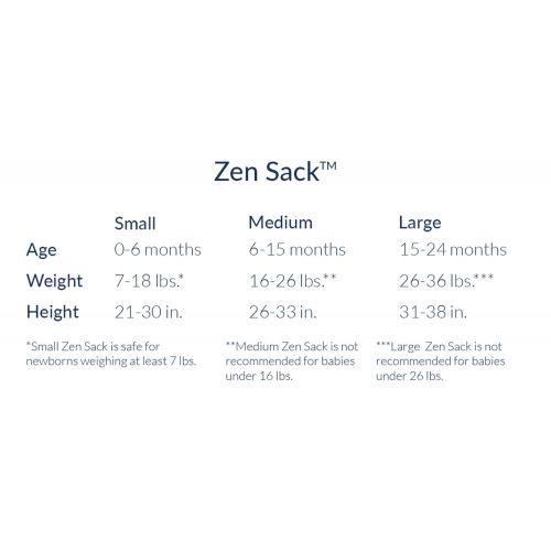  Nested Bean Zen Sack Classic - Adjustable Cotton Wearable Blanket | Baby Sleeping Bag