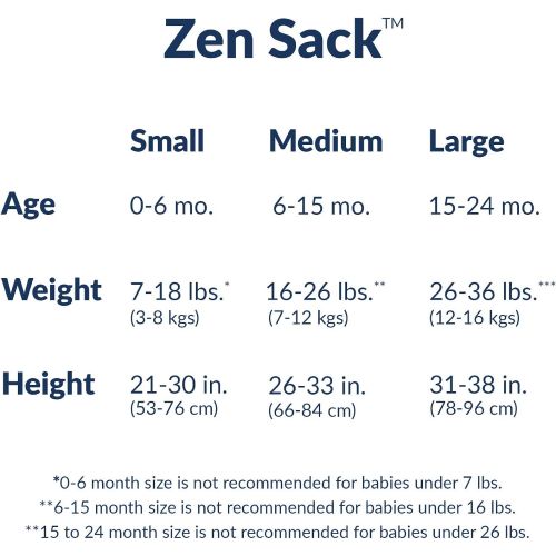  [아마존베스트]Nested Bean Zen Sack Classic - Adjustable Cotton Wearable Blanket | Baby Sleeping Bag