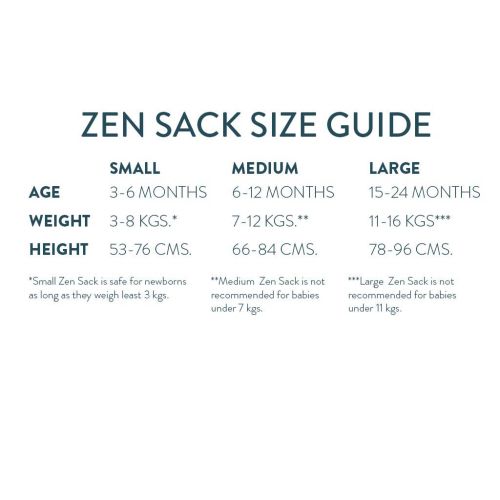  Nested Bean Zen Sack Classic - Adjustable Cotton Wearable Blanket (6-12 m)