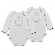 Nested Bean Zen Bodysuit Sleeper Classic - Gently Weighted, Long Sleeved, 100% Cotton
