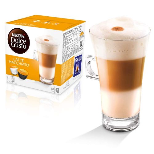 네스카페 Nestl%C3%A9 Nestle Nescafe Dolce Gusto Coffee Pods - Latte Macchiato Flavor - Choose Quantity (5 Pack (80 Capsules))