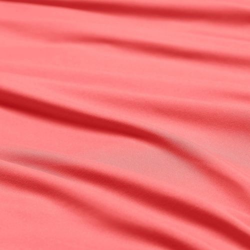  Nestl Bedding Soft Sheets Set  4 Piece Bed Sheet Set, 3-Line Design Pillowcases  Easy Care, Wrinkle  10”16” Deep Pocket Fitted Sheets  Warranty Included  Flex-Top King, Coral