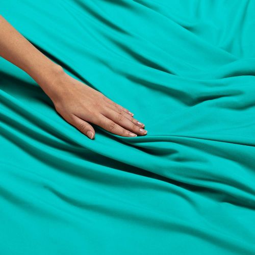  Nestl Bedding Soft Sheets Set  4 Piece Bed Sheet Set, 3-Line Design Pillowcases  Easy Care, Wrinkle Free  Good Fit Deep Pockets Fitted Sheet  Free Warranty Included  Queen, Te