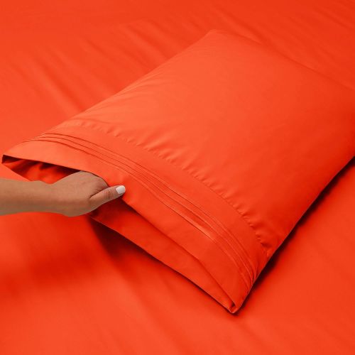  Nestl Bedding Soft Sheets Set  5 Piece Bed Sheet Set, 3-Line Design Pillowcases  Easy Care, Wrinkle Free  2 Fit Deep Pocket Fitted Sheets  Free Warranty Included  Split King,