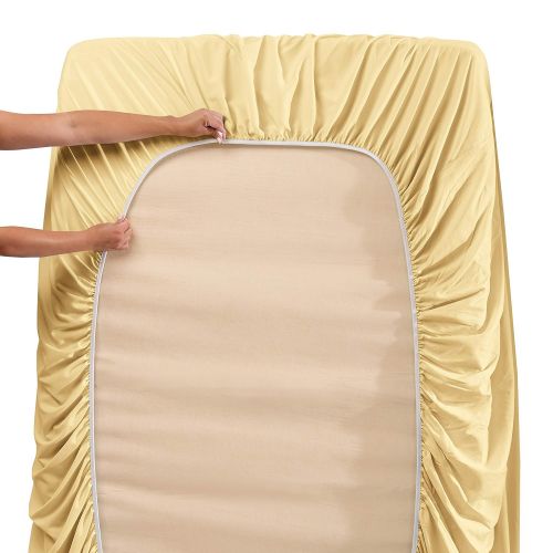  Nestl Bedding Soft Sheets Set  4 Piece Bed Sheet Set, 3-Line Design Pillowcases  Wrinkle Free  10”16” Good Fit Deep Pockets Fitted Sheet  Warranty Included  Full XL, Vinalla