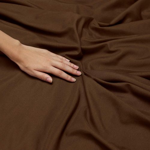  Nestl Bedding Soft Sheets Set  4 Piece Bed Sheet Set, 3-Line Design Pillowcases  Easy Care, Wrinkle Free  Good Fit Deep Pockets Fitted Sheet  Free Warranty Included  Queen, Br