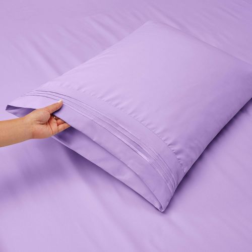  Nestl Bedding Soft Sheets Set  3 Piece Bed Sheet Set, 3-Line Design Pillowcase Easy Care, Wrinkle Free  10”16” Inches Deep Pocket Fitted Sheets  Warranty Included  Twin XL, La
