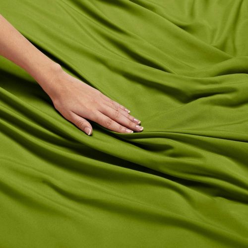 Nestl Bedding Soft Sheets Set  4 Piece Bed Sheet Set, 3-Line Design Pillowcases  Easy Care, Wrinkle  10”16” Deep Pocket Fitted Sheets  Warranty Included  Flex-Top King, Calla
