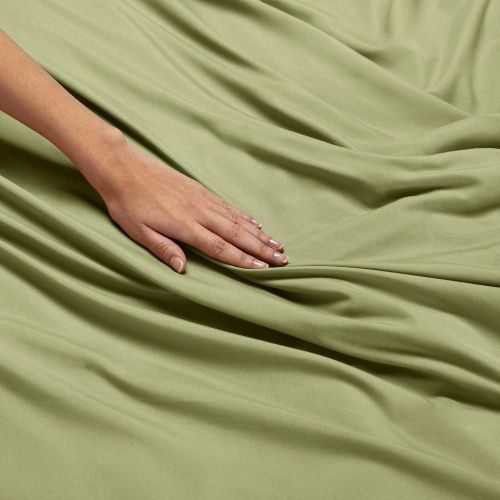  Nestl Bedding Soft Sheets Set  4 Piece Bed Sheet Set, 3-Line Design Pillowcases  Easy Care, Wrinkle Free  10”16” Good Fit Deep Pockets Fitted Sheet  Warranty Included  King,