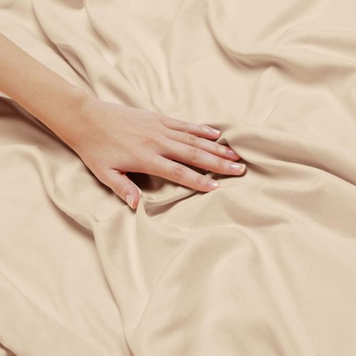  Nestl Bedding Soft Sheets Set  4 Piece Bed Sheet Set, 3-Line Design Pillowcases  Easy Care, Wrinkle Free  Good Fit Deep Pockets Fitted Sheet  Free Warranty Included  Cal King,