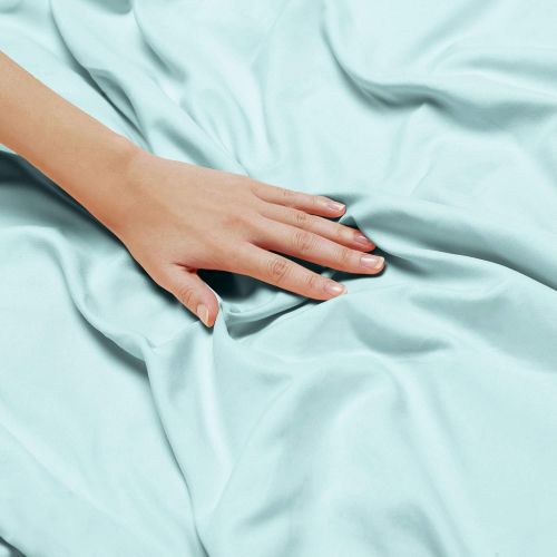  Nestl Bedding Soft Sheets Set  4 Piece Bed Sheet Set, 3-Line Design Pillowcases  Wrinkle Free  10”16” Good Fit Deep Pockets Fitted Sheet  Warranty Included  Queen, Light Baby